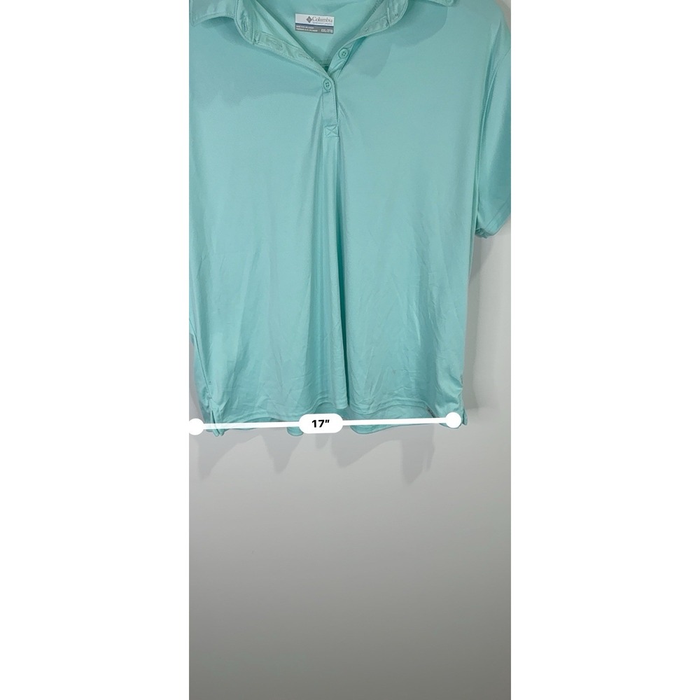 Columbia Performance Fishing Gear Women's Short Sleeve Teal Polo Shirt Size XXL - Picture 10 of 11